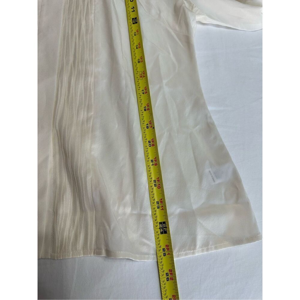 St Johns Womens Cream Pleated Button Up Blouse Size 6 - Picture 7 of 10